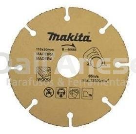 Disco de Serra Diamantado de Tungstênio para Madeira 110Mm Makita B-40668