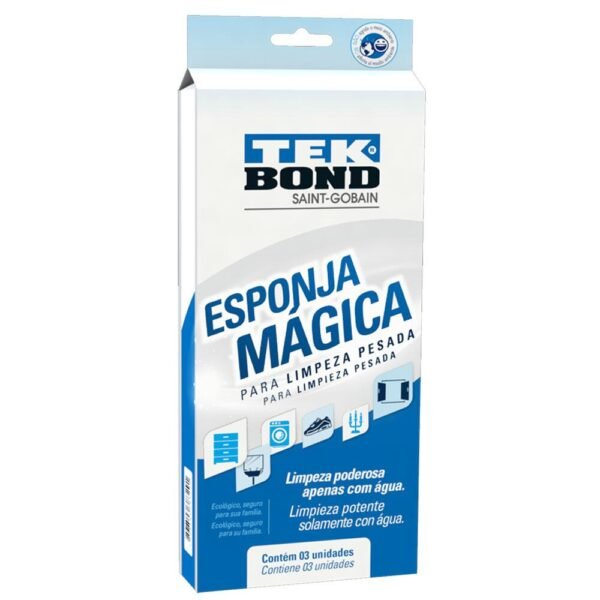 Esponja Magica Limpeza Branca Tekbond