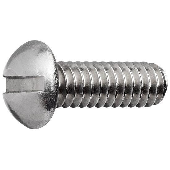 Parafuso Máquina Redonda Fenda Inox 304 Polegada
