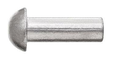 Rebite Maciço de Aluminio Cabeça Redonda