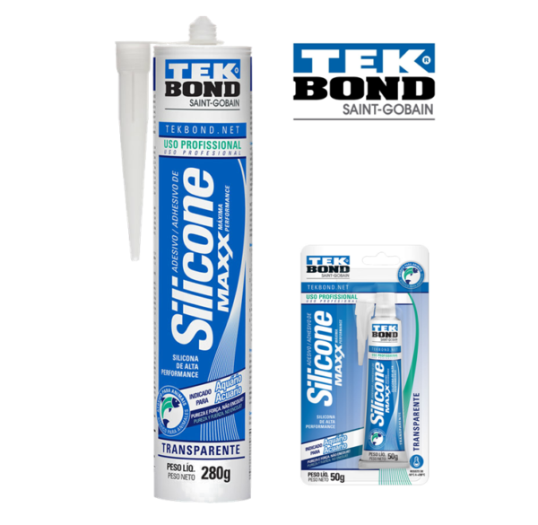 Silicone Acético Aquario Transparente Maxx Tekbond