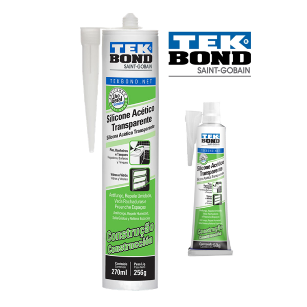 Silicone Acético Transparente Construção Tekbond