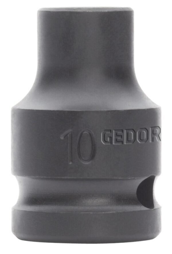 Soquete Sextavado Impacto Encaixe 1/2 Curto Metrico Gedore Red
