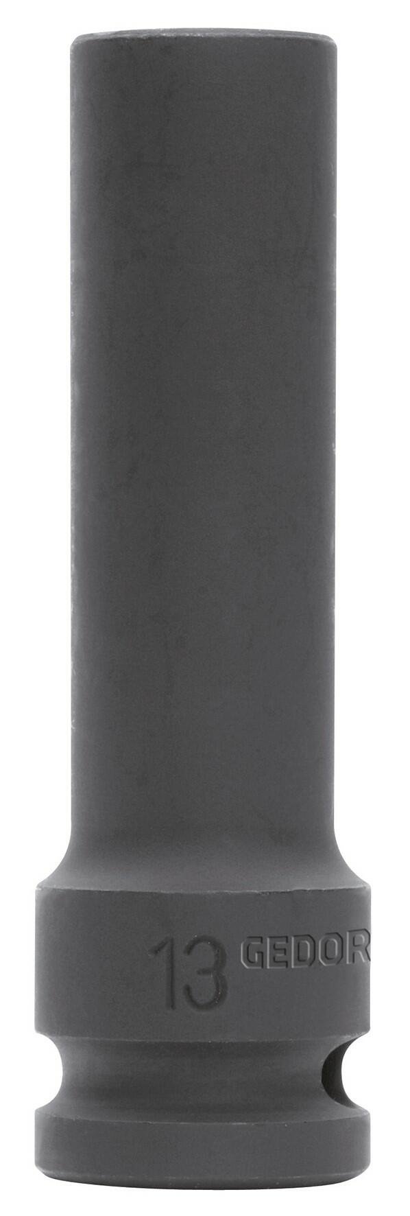 Soquete Sextavado Impacto Encaixe 1/2 Longo Metrico Gedore Red